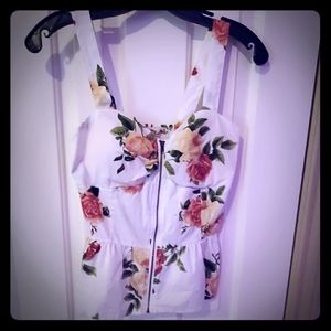 Floral peplum top